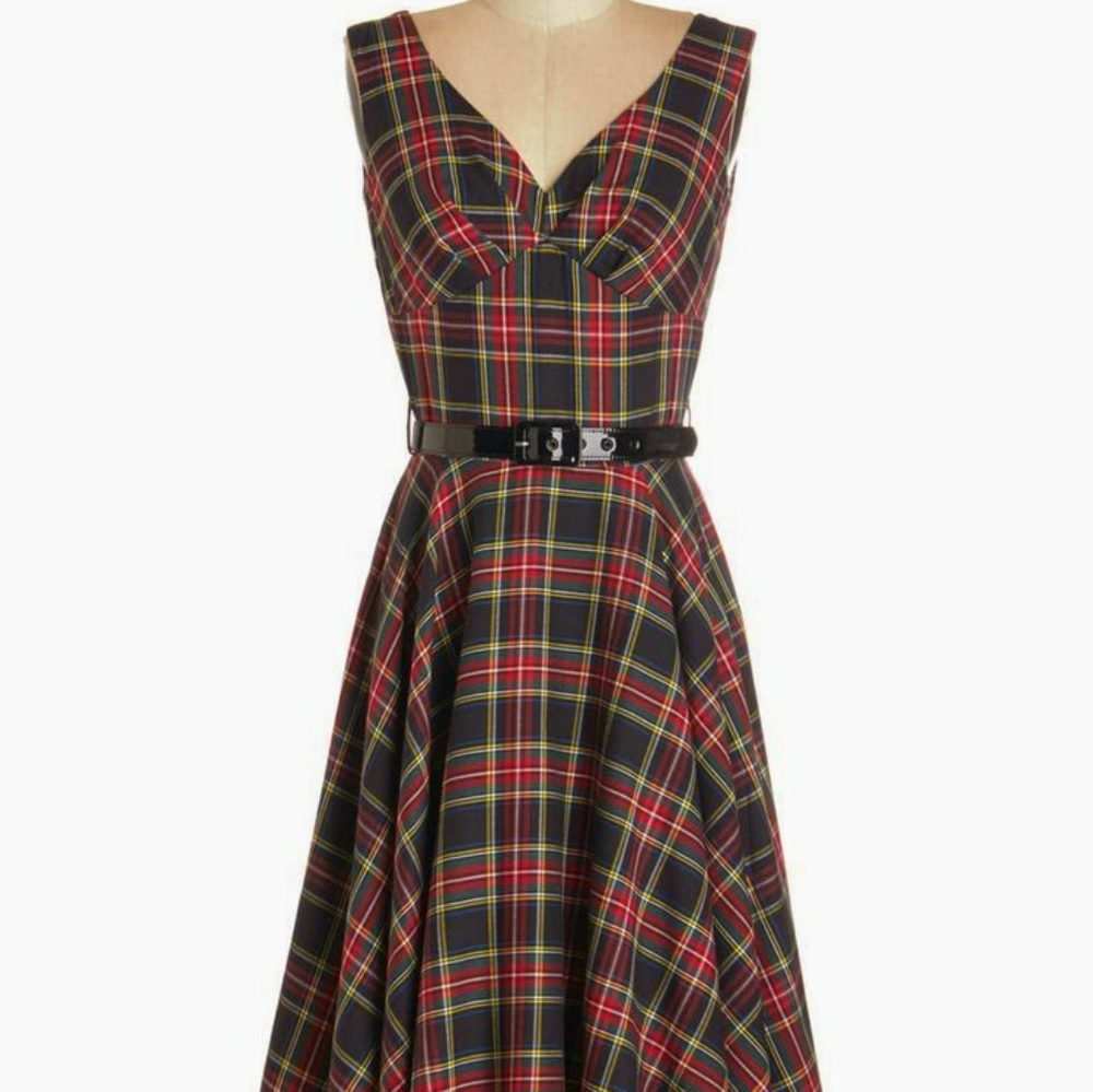 Bernie Dexter Saturday Night Dress in Plaid M